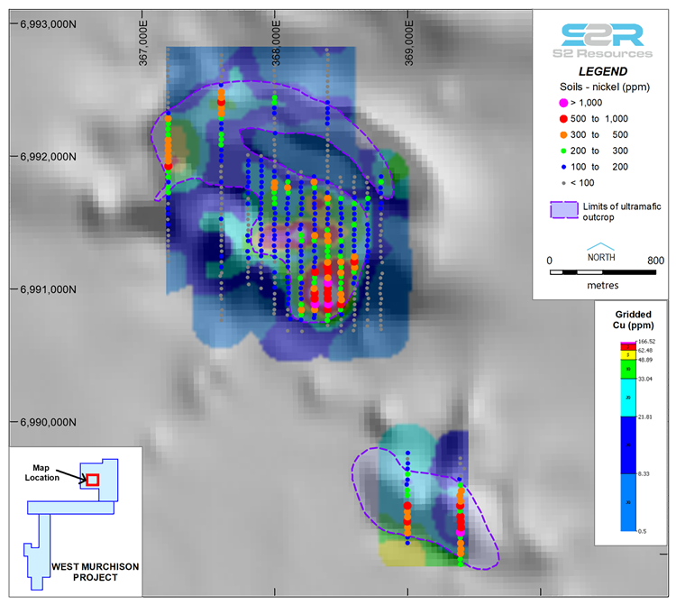Ni soil  anomaly at Woodrarung